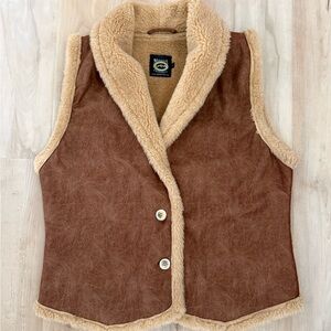 Montana Co. western style Brown and Tan Shearling Vest